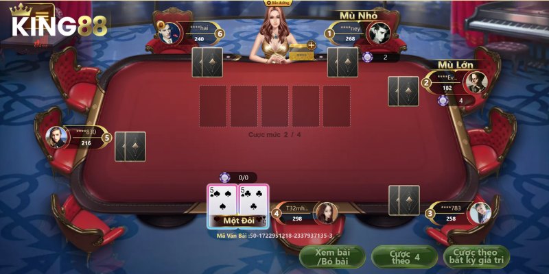 Cac loai game bai King88 pho bien Poker