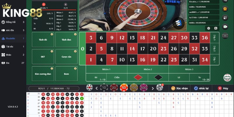 Roulette la mot trong cac loai game Casino King88 noi bat