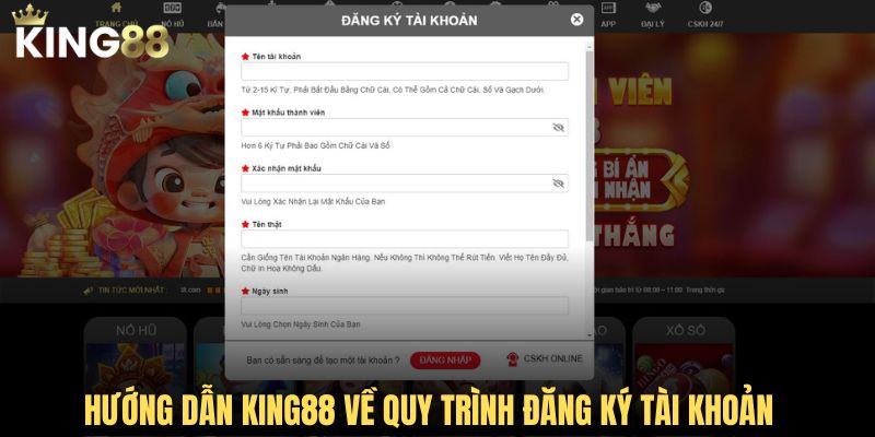 Cach mo tai khoan King88 qua 3 buoc nhanh nhat